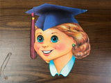 VTG 1981 Made In USA Beistle Co Kindergarten Elementary Graduation Wall Decor