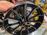 Custom CVO Mag Wheels 5.5x16 3x17 Black Chrome 2009^ Harley Touring FLH Glide