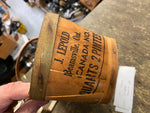 Vtg Little 2 pintes Fruit Basket Wood slat J Lepold Ontario Farm Antique Handle