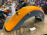 NOS Rear Fender Harley Yellow Chrome Factory Custom Paint Fatboy FLSTF EVO OEM
