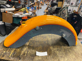 NOS Rear Fender Harley Yellow Chrome Factory Custom Paint Fatboy FLSTF EVO OEM