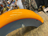 NOS Rear Fender Harley Yellow Chrome Factory Custom Paint Fatboy FLSTF EVO OEM