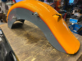 NOS Rear Fender Harley Yellow Chrome Factory Custom Paint Fatboy FLSTF EVO OEM