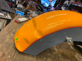 NOS Rear Fender Harley Yellow Chrome Factory Custom Paint Fatboy FLSTF EVO OEM