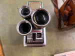 Vintage 1950s Made In USA Kodak Brownie Turret 3 lens f/l 8mm movie camera