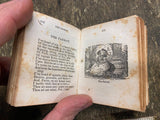 Vtg Antique Little Poem Book Glutton Higgler Beave Owl Parrot School boy 1900's