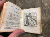 Vtg Antique Little Poem Book Glutton Higgler Beave Owl Parrot School boy 1900's