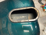 2002 Harley Ultra Classic Glide Gas Tank Suede Green Black FI Emblems FLH tOURIN