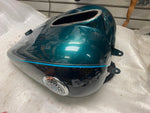 2002 Harley Ultra Classic Glide Gas Tank Suede Green Black FI Emblems FLH tOURIN