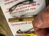 Vtg Lot Tie Clips Gold Jewelry Black Onyx Chain Mens Silver Suit Jacket