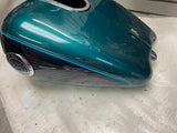 2002 Harley Ultra Classic Glide Gas Tank Suede Green Black FI Emblems FLH tOURIN