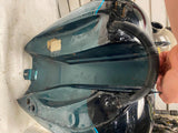 2002 Harley Ultra Classic Glide Gas Tank Suede Green Black FI Emblems FLH tOURIN