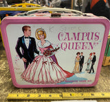 Vtg 1967 Campus Queen Metal Lunch Box Barbie Magnetic Game Kit King-Seeley Toy