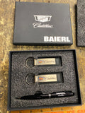 Vtg Key Chain fobs Pen Set Boxed Cadillac Dealer Promo Advertising Auto Gas Oil