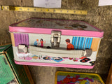 Vtg 1967 Campus Queen Metal Lunch Box Barbie Magnetic Game Kit King-Seeley Toy