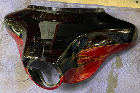 2011 Harley Ultra Classic Glide CVO Black Ember Rio Red Flame Fairing FLHTCUSE6