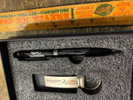 Vtg Key Chain fobs Pen Set Boxed Cadillac Dealer Promo Advertising Auto Gas Oil