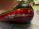 2011 Gas Tank Harley Ultra Classic Glide CVO Black Ember Rio Red Flame FLHTCUSE6