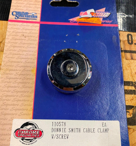 Custom Donnie Smith Cable Clamp Harley Chopper Chrome Big dog Ironhorse Sof Trim
