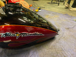 2011 Gas Tank Harley Ultra Classic Glide CVO Black Ember Rio Red Flame FLHTCUSE6