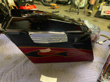 2011 Left SAddlebag Harley Ultra Classic CVO Black Ember Rio Red Flame FLHTCUSE6