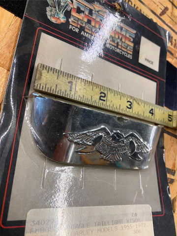 Custom Eagle Visor Chrome Harley Panhead Ironhead 1955-1972 Taillight Shovelhead