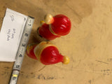 Vtg 1950s Merry Christmas Santa Claus Salt Pepper Shakers by Brinnco Hard plasti