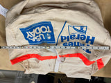Vtg Newspaper boy Delivery Carrier Canvas Bag Times Heral USA today News Collect