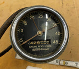 Vtg Stewart Warner tachometer 4500 rpm Odometer Hour meter Semi Truck Tractor Tr