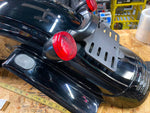 Vivid Black Rear Fender Assy Road Street Glide Assy Turn Signal Brake Wiring 09^
