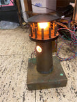 1930's Lighthouse Art Deco Accent Table Lamp Brass Bronze Flashing Light Antique