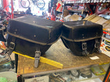 Custom Leather Saddlebags Harley dyna Softail Motorcycle Large Locking 16x12 FLH