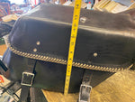 Custom Leather Saddlebags Harley dyna Softail Motorcycle Large Locking 16x12 FLH