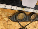 Vtg WW2 Pilot Goggles Airplane Leather Motorcycle Military Air Force Tank Comman