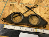 Vtg WW2 Pilot Goggles Airplane Leather Motorcycle Military Air Force Tank Comman
