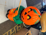 Scare Crow Pumpkin Head Don Featherstone Blow Mold Goblin Halloween Decor Vtg!