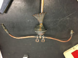 vintage copper/brass  gas chandelier/scone light fixture hand valves