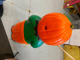 Scare Crow Pumpkin Head Don Featherstone Blow Mold Goblin Halloween Decor Vtg!