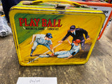 1969 Vtg King Seeley Play Ball Baseball Metal Lunch Box Magnetic Game Sports