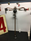vintage copper/brass  gas chandelier/scone light fixture hand valves
