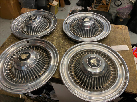 Vintage Set Lot  1963 1964 Buick 15" Hubcaps Lesabre Invicta Wildcat