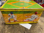 1969 Vtg King Seeley Play Ball Baseball Metal Lunch Box Magnetic Game Sports