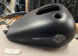 Denim Black W Emblems Gas Fuel Tank Harley wide Glide FAt Bob Dyna OEM Nice!