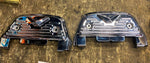 OEM Harley V Logo Passenger Floorboard Chrome Covers FLH Road King Touring Glide