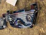 OEM Harley V Logo Passenger Floorboard Chrome Covers FLH Road King Touring Glide