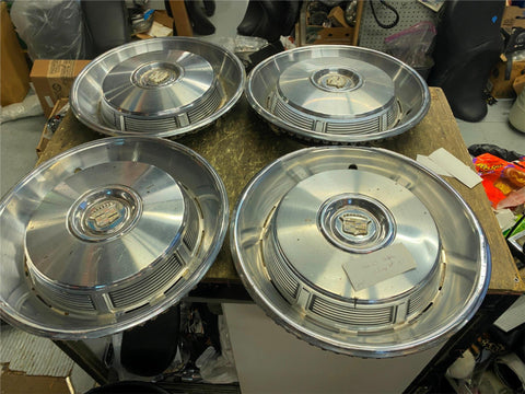 1965 set 4 Vintage Original CADILLAC deVille Fleetwood Wheel Cover Hubcaps OEM