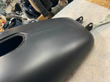 Denim Black W Emblems Gas Fuel Tank Harley wide Glide FAt Bob Dyna OEM Nice!
