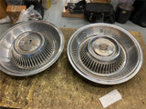 1963 1964 set 2 Vtg Original CADILLAC deVille Fleetwood Wheel Cover Hubcaps OEM