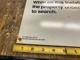Warning Restricted Military Area 51 17x18 Vtg Govt Aluminum sign Installation!