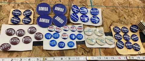 Vtg Lot Election Pins Political Candidates Butera Broderick Merrick Dawida Hughe